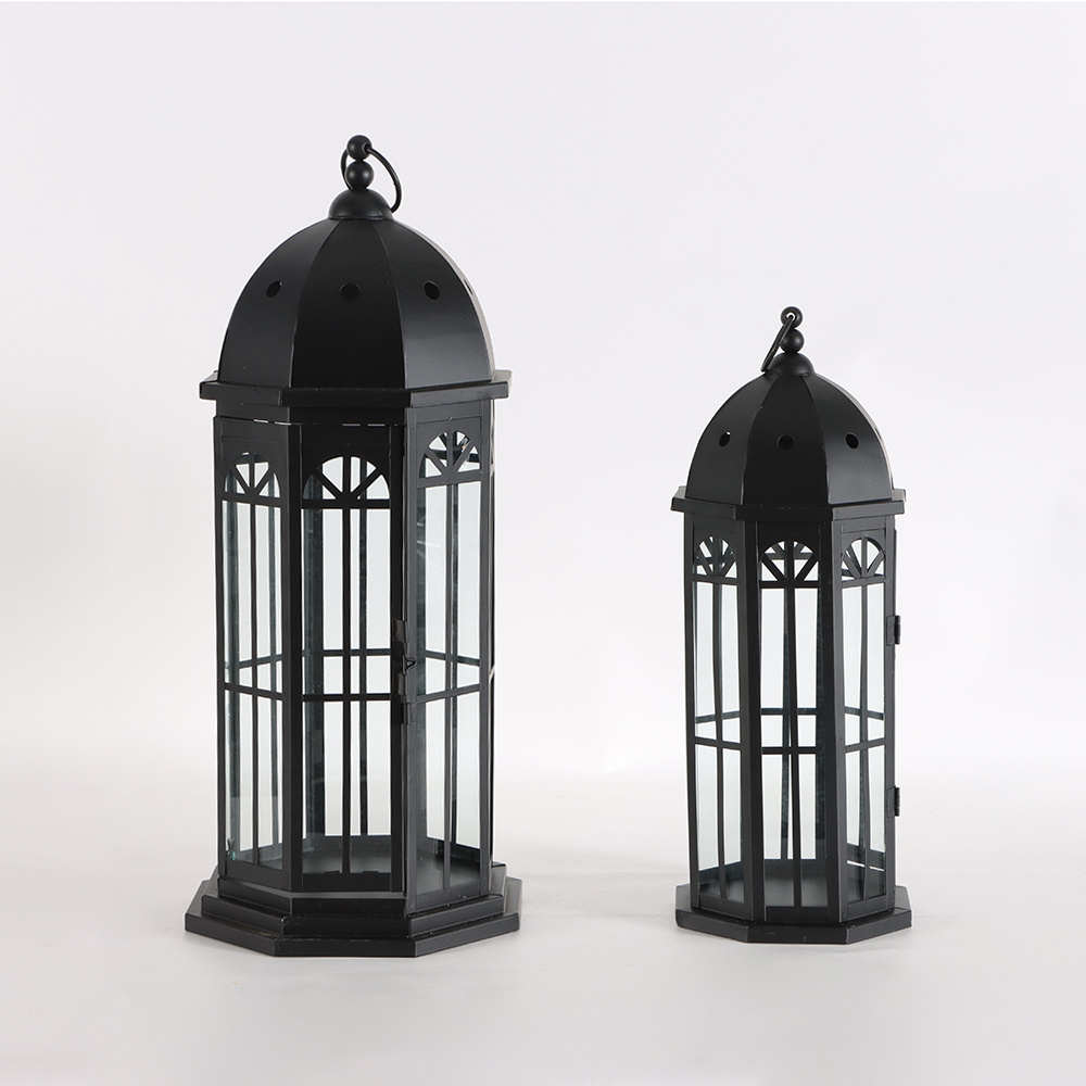 Wholesale Custom Metal Set of 3 Stainless Steel Candle Holder Lantern decorative Lantern For Home Decor