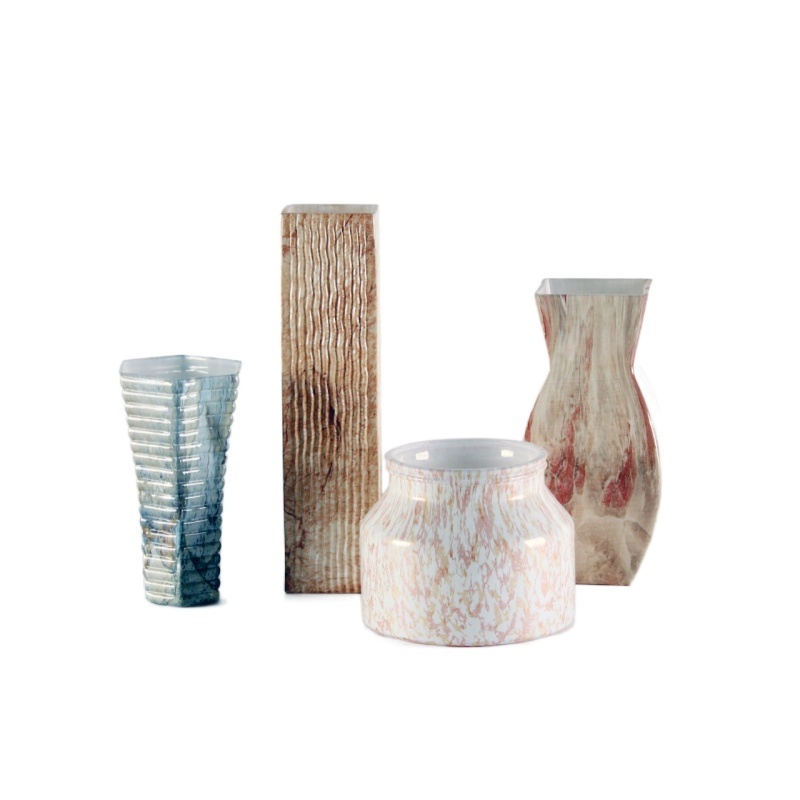 2021 New Marble Style Ceramic Porcelain Flower Vases For Home Decor