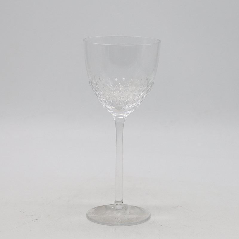 New Product Ideas 2024 Clear Goblets with Textured Wine Glasses for Kitchen Accessories