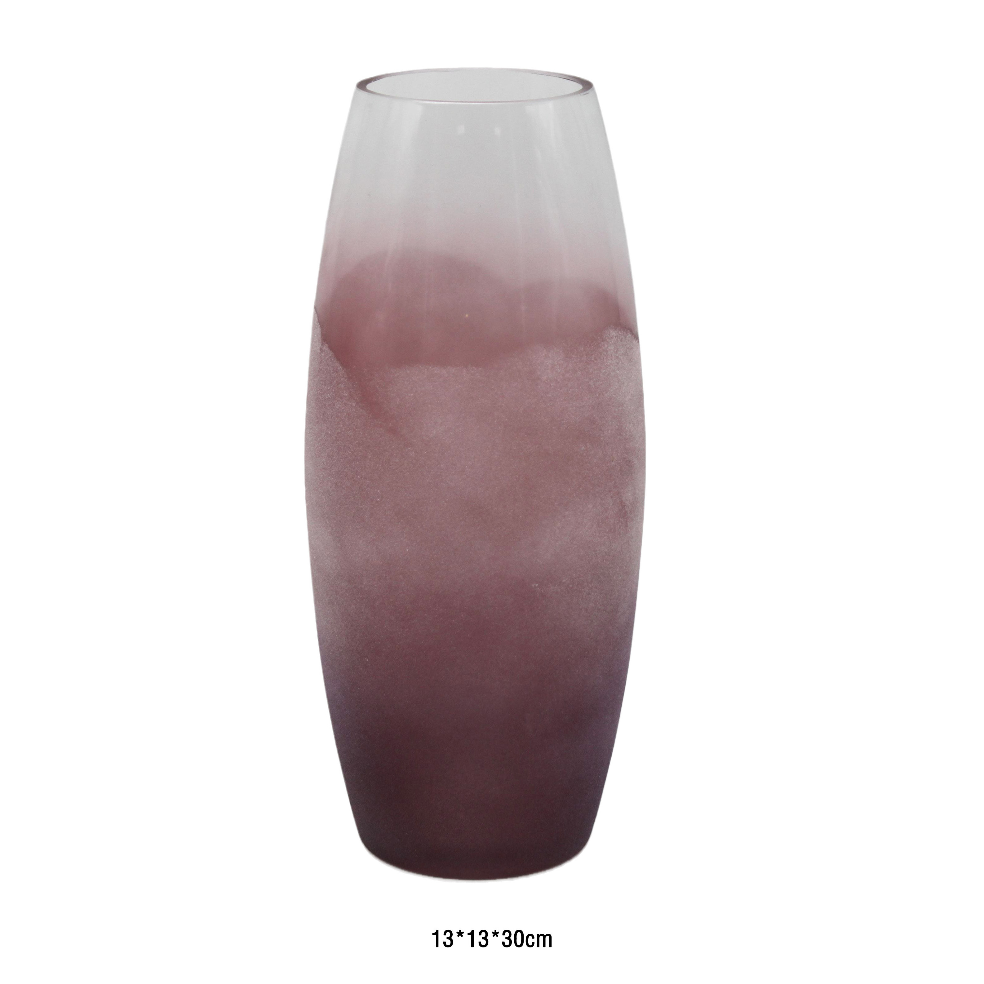 Vases Translucent Matte White Handblown Glass Flower Arrangement Vase Jar Shape Thick Table Decor Centerpieces