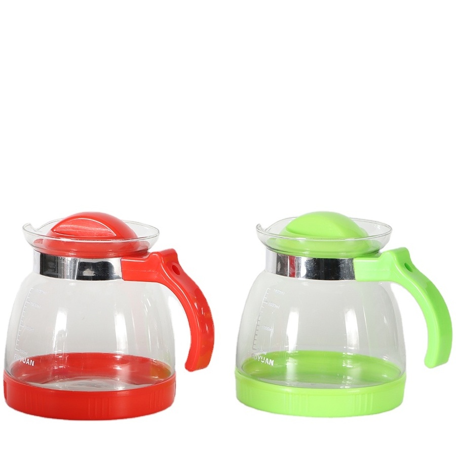 Reusable Loose Leaf Tea Infuser Glass Tea Kettle  Tea Maker With  Handle And Easy To Flip Lid Black Teapot