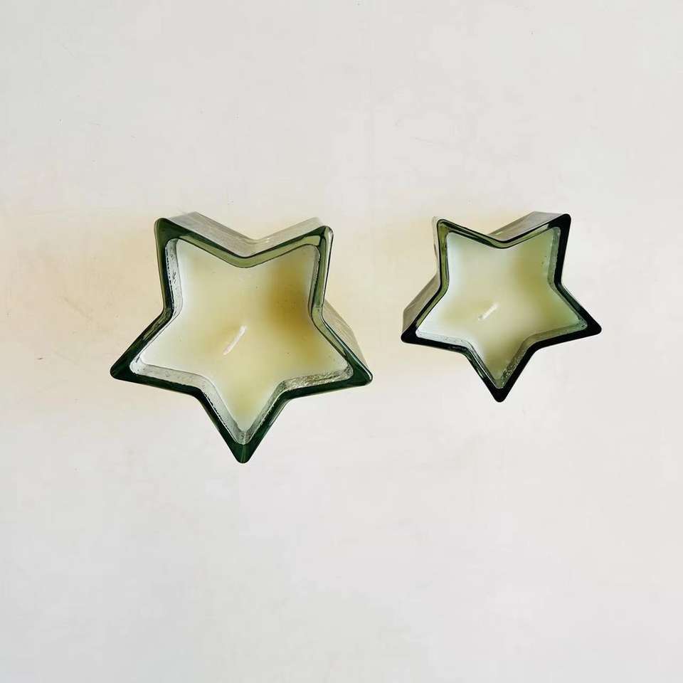 Wholesale Unique 4oz Heart Star Shaped Modern Candle Jars Glass Transparent Candle Jar Heart Candle Jar Wholesale