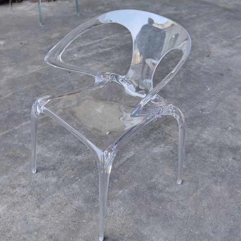 Europe designer style modern simple leisure chair colored clear acrylic wedding dining arm chairs