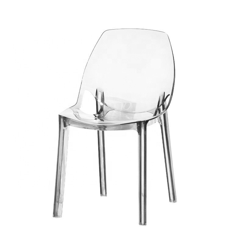 Modern Luxury style 4 legs chair wholesale folding clear acrylic wedding dining arm chair