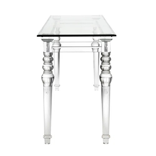 Designer light luxury simple style Modern rectangle Acrylic 6 seater wedding dining table