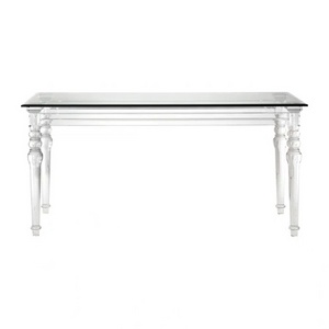 Designer light luxury simple style Modern rectangle Acrylic 6 seater wedding dining table