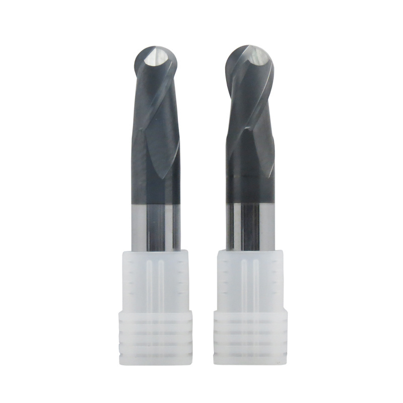 Solid Carbide Ballnose End Mills Cutting Tools 2 Flutes Micro Ball Nose Mill CNC Cutter for Processing Carbon Steels