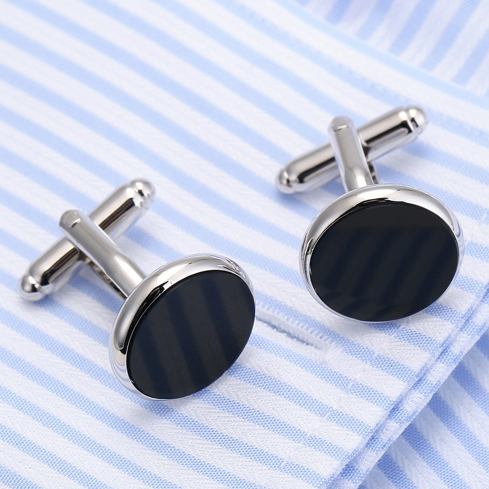 Favourite Gray Color Silicone Jewelry Main Material Endless Insert Inlay Technology Cuff Links & Tie Clips