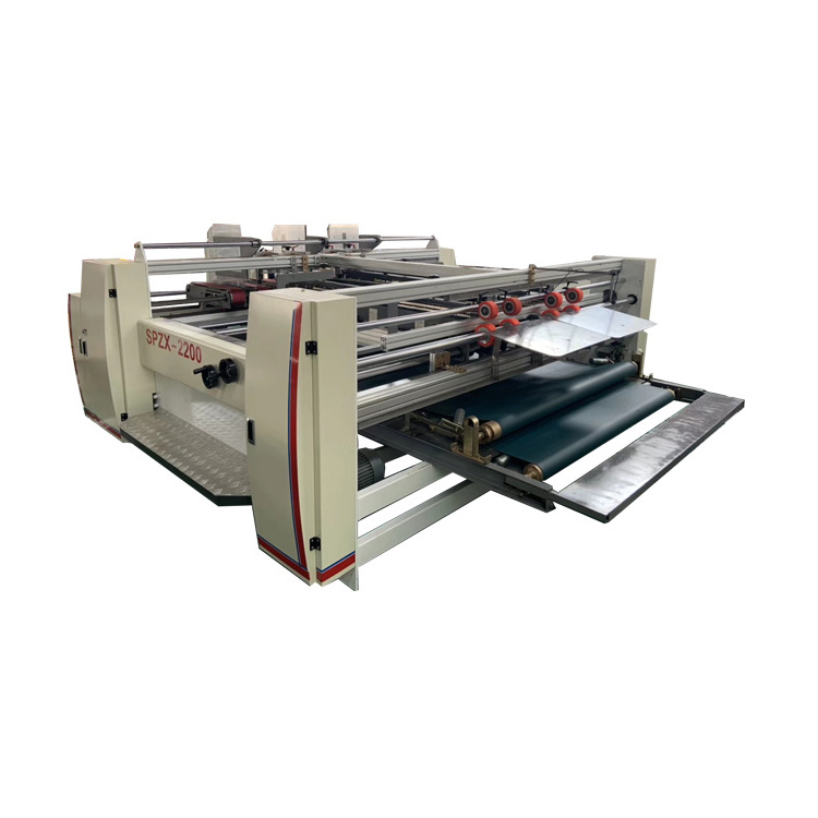 Auto Gluing carton Machine Packaging box machine paper folder glue for gluing 2 pcs cardboard