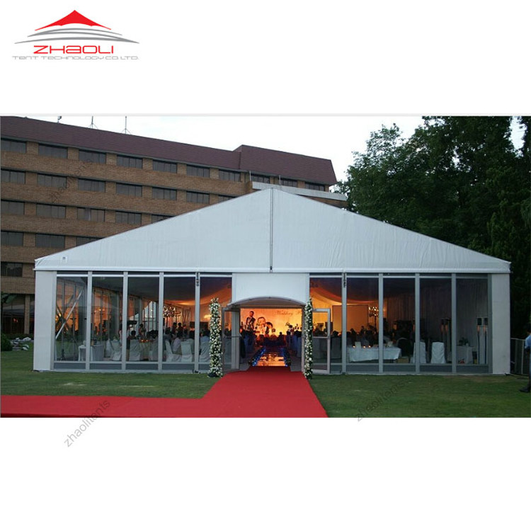 Party event high quality aluminium clearspan A shape pyramid outdoor sun shed banquet tent