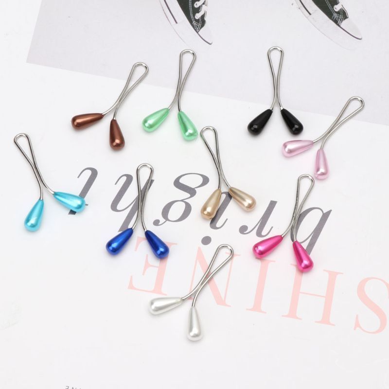 Wholesale Hijab Accessories 12pcs/lot Muslim Scarf Women Lady Scarves Hijab Clips Pearl Brooch Pins Pin