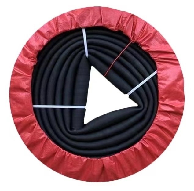 Black cloth rubber hose 3 4 5 6 inch mud pipe rubber hose High pressure hose for pile driver water delivery pipe