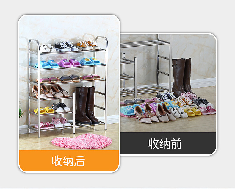 Multi Layers Stainless Steel Expandable Adjustable Shoe Shelf Storage Organizer Shoe Organizers Rack