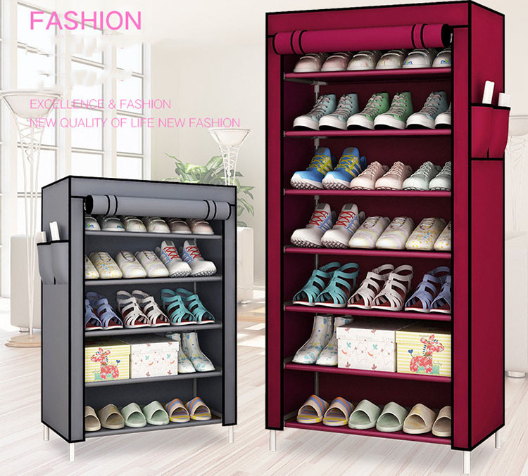 Shoe Rack 9Tier Large Capacity Beautiful Tall Shoe Shelf Free Standing Storage Cabinet Entryway Closet