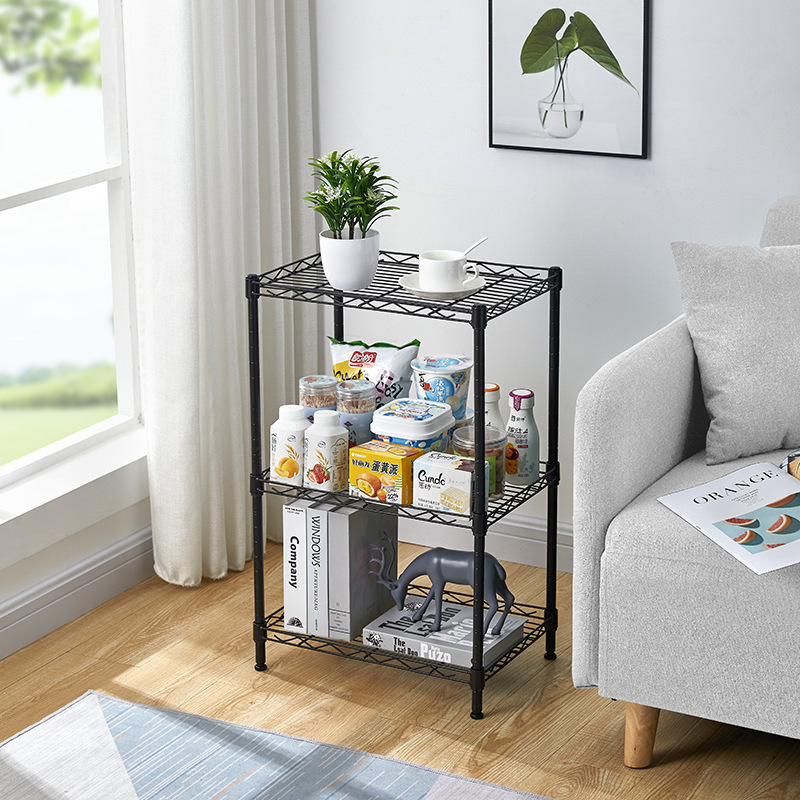Basics 3-Shelf Narrow Adjustable Heavy Duty Storage Shelving Unit Steel ...