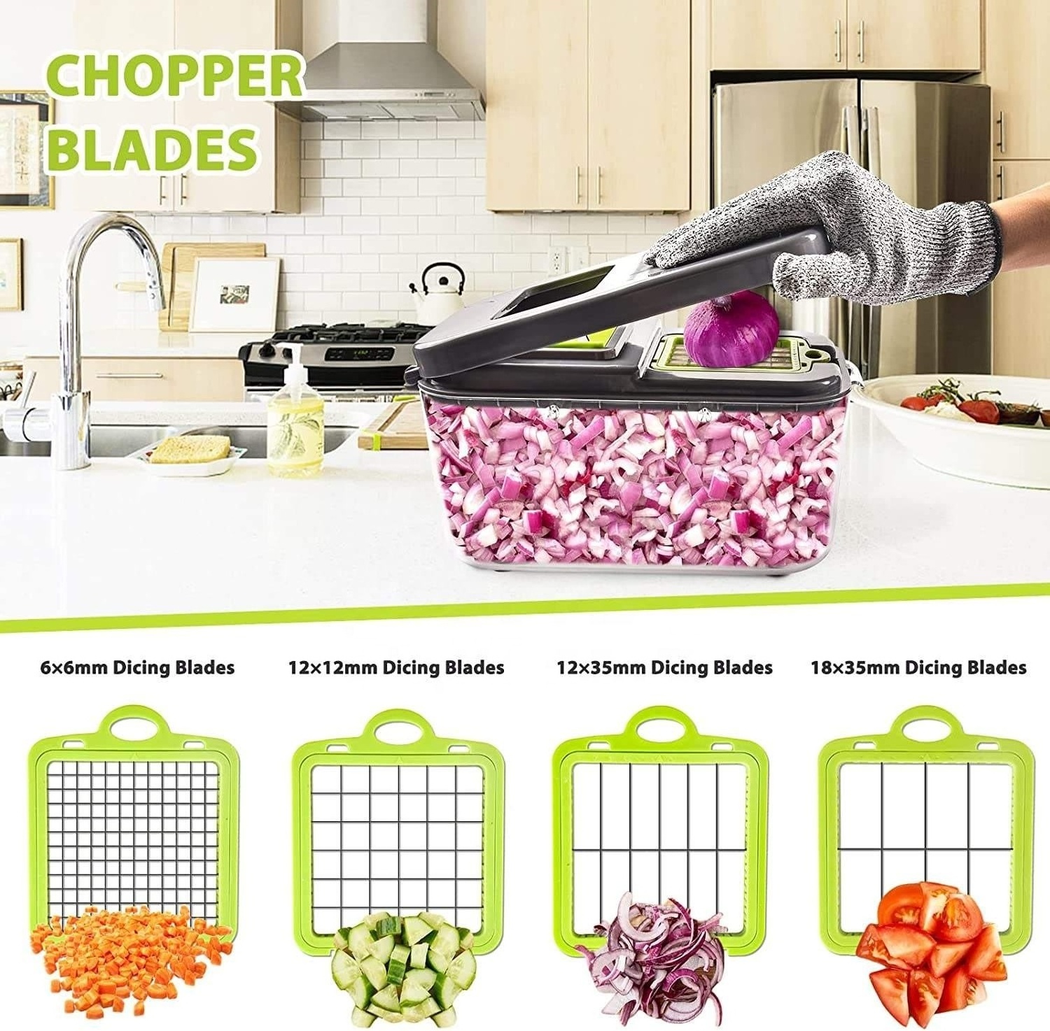 2024 22 in 1 Vegetable Cutter With Drain Basket Salad Cutter Blade Vegetable and Fruit Cutter Vegetable Chopper Slicer