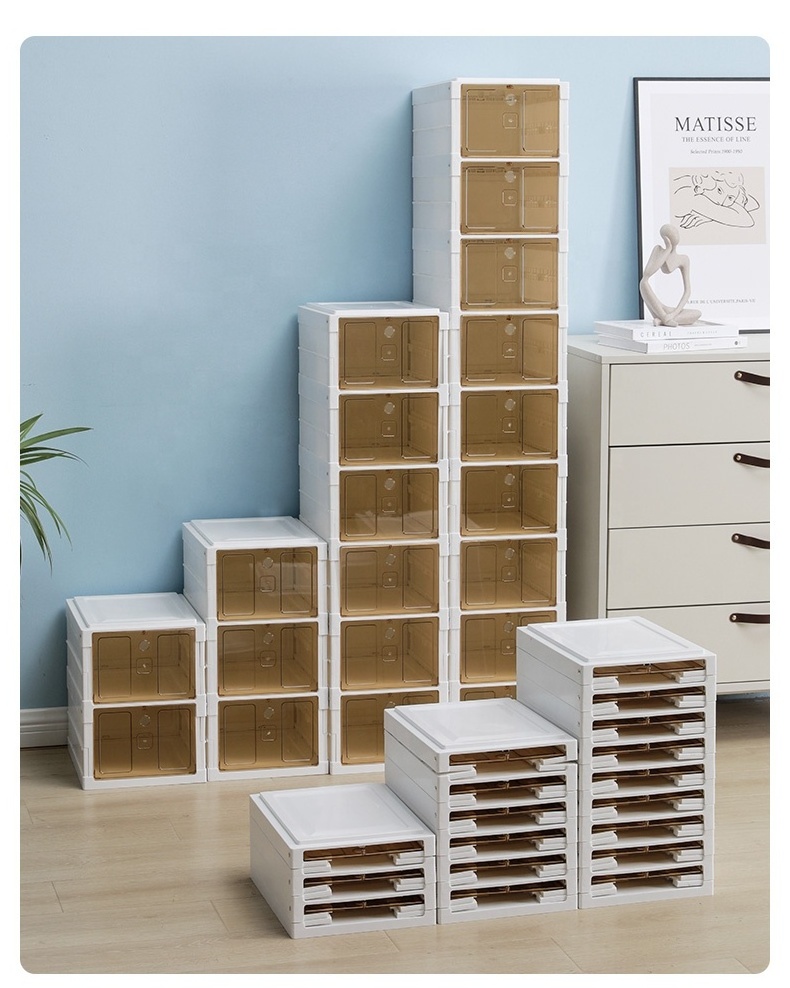 Durable Shoe Cabinet Storage Box Simple Fashion Shoe Cabinet Multilayer Folding Cabinet Dust Free Shoe Rack