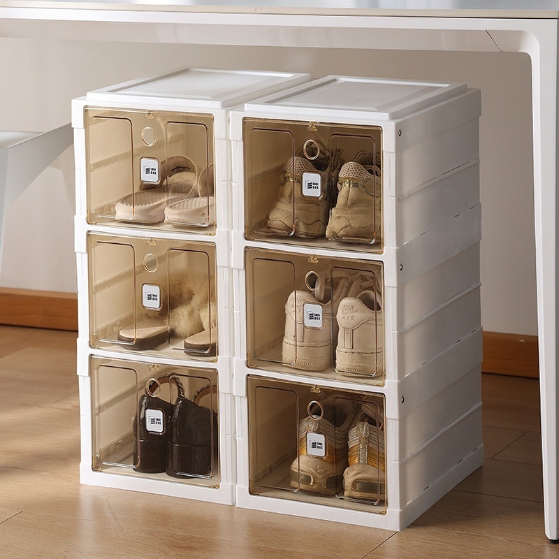 Durable Shoe Cabinet Storage Box Simple Fashion Shoe Cabinet Multilayer Folding Cabinet Dust Free Shoe Rack