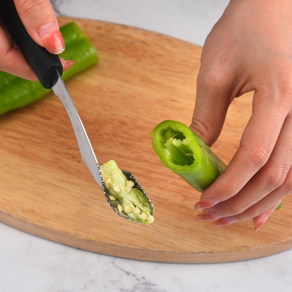 Jalapeno Pepper Corer Stainless Steel Chili Corer Remover Pepper Pepper Cutter Corer Slicer Tomato Fruit Kitchen Tools