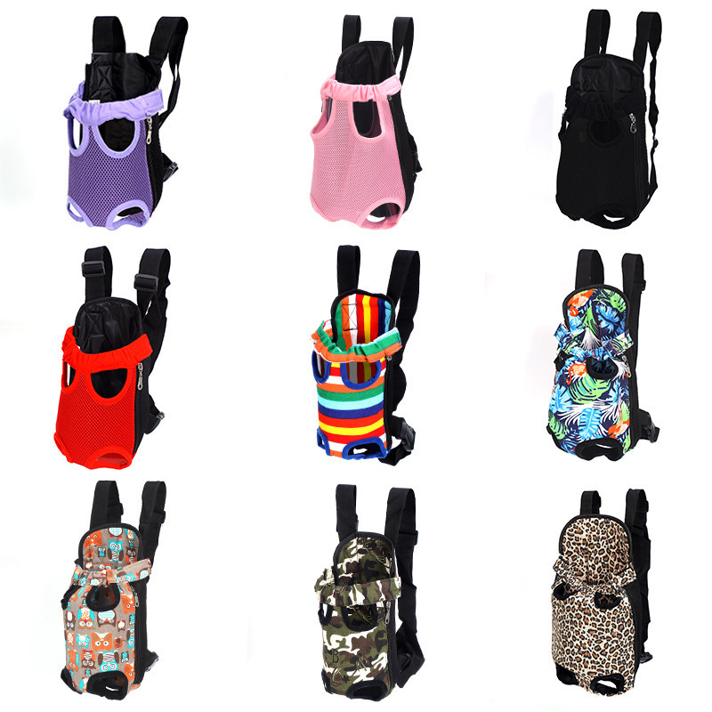 Adjustable Dog Front Backpack Legs Out Breathable Dog Carrier Backpack for Small Medium Dogs Traveling Hiking Shopping