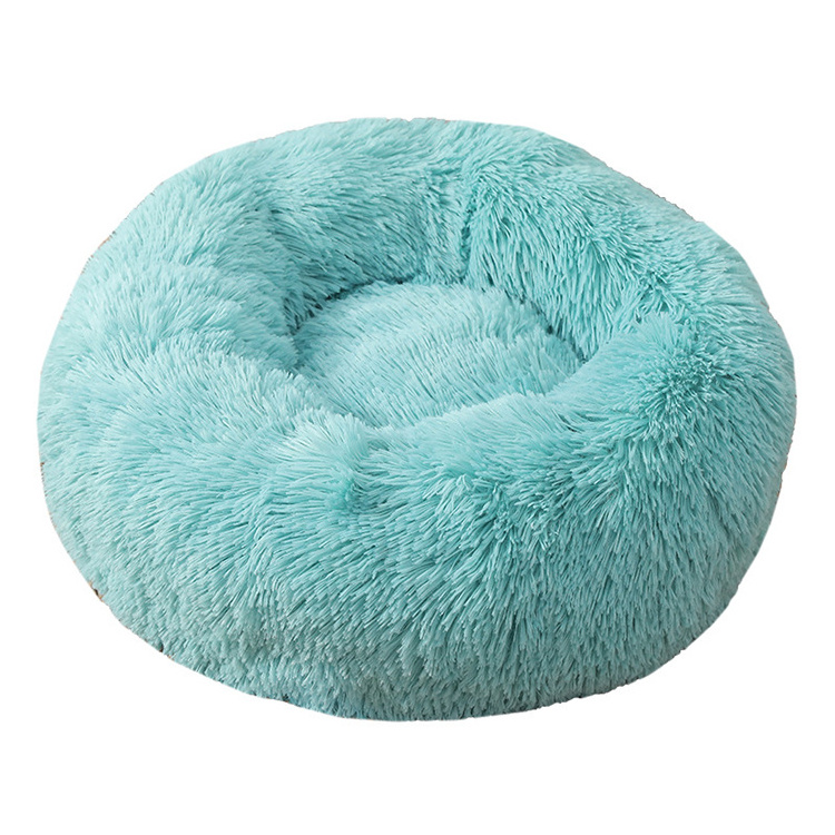 Dropshipping Washable Comfy Pet Bed Donut Round Large Plush Cozy Calming Soft Luxury Dog Bed for Large Dog