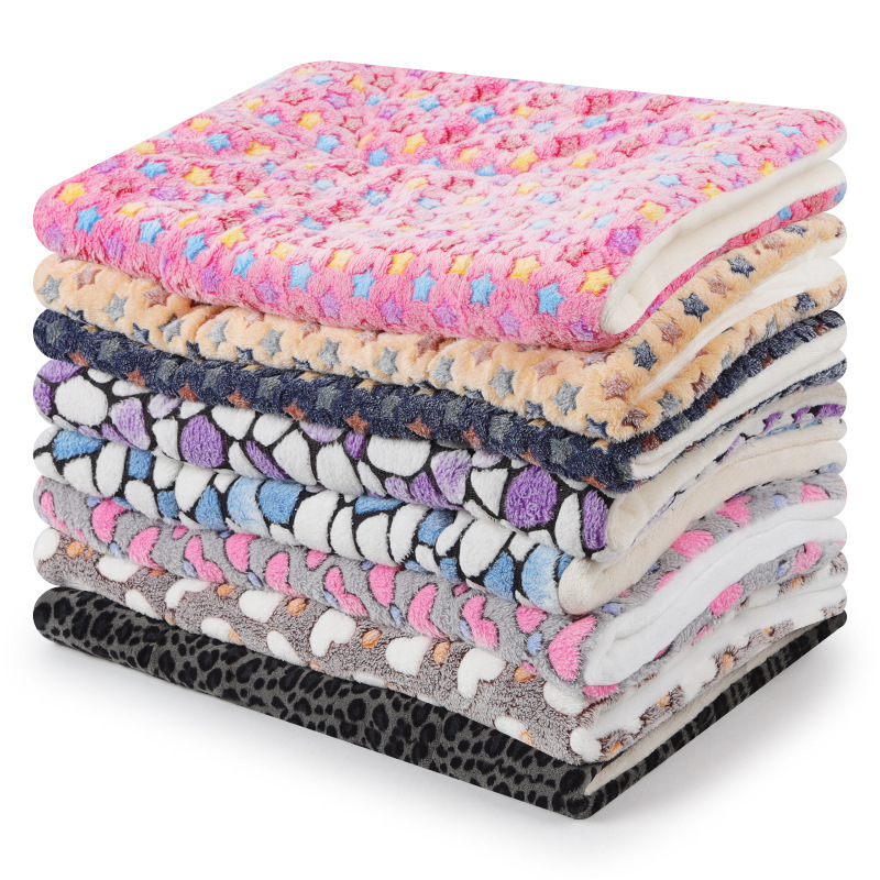 New Arrival Pet Mat Pad Sleeping Bed Dog  Flannel Blanket Bed  With 3D Printing Multi Colors Sizes