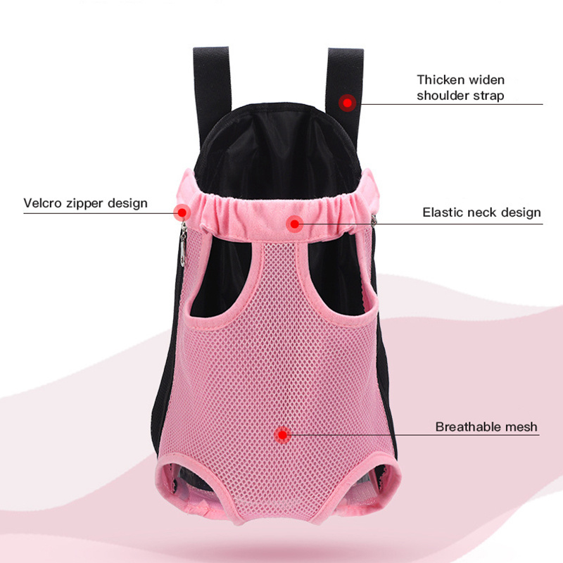 Adjustable Dog Front Backpack Legs Out Breathable Dog Carrier Backpack for Small Medium Dogs Traveling Hiking Shopping