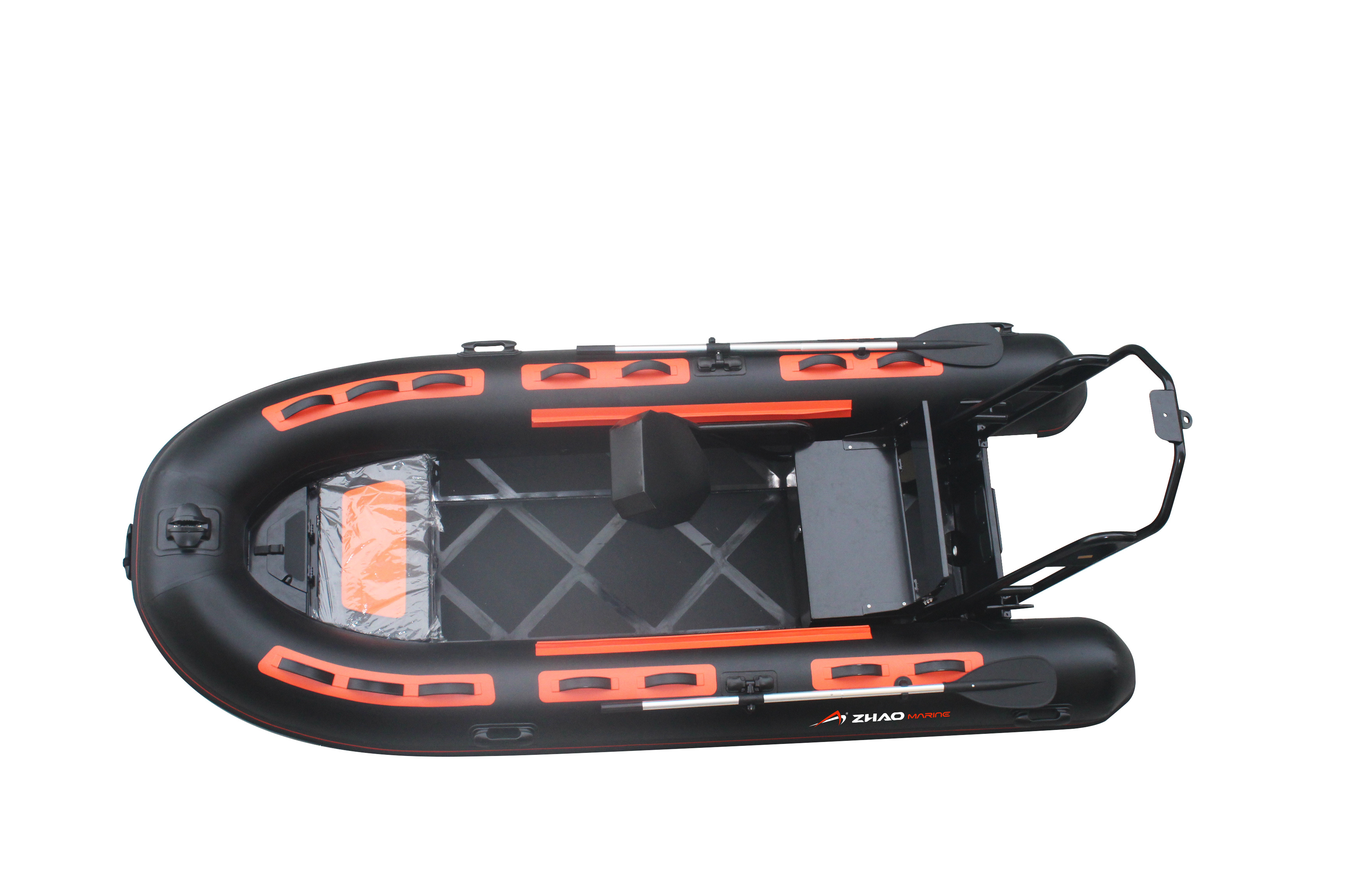 CE 12ft RIB360 Orca PVC Hypalon Rigid Fiberglass Hull Inflatable Boat For Rowing