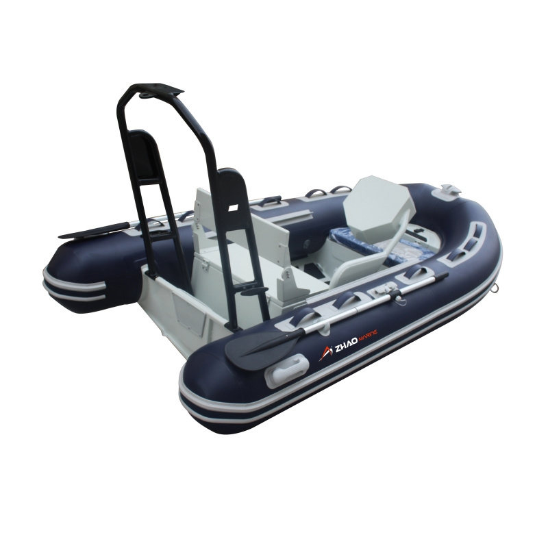 ZY  3.9m  Boat Rubber Boat Inflatable Boat Aluminum  Hull With Center Console And Steering Wheel And Ce