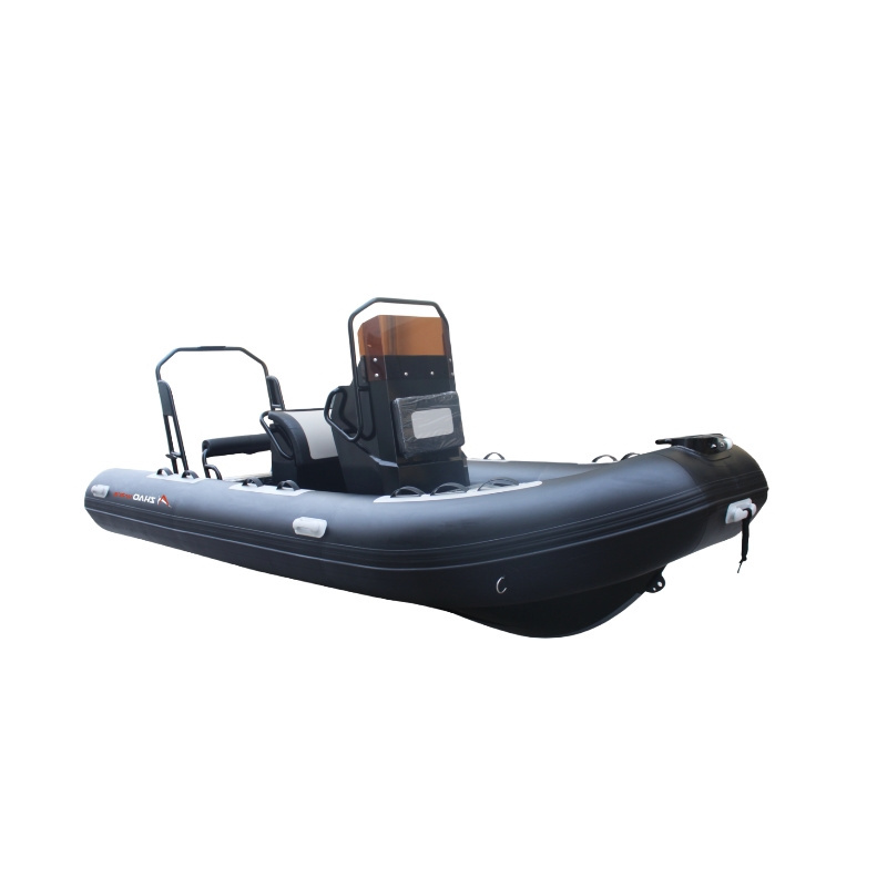 Black  aluminum rib Boat rib 500 lightweight fishing boat for sale inflatable boat luxury PVC/Orca Hypalon High Speed