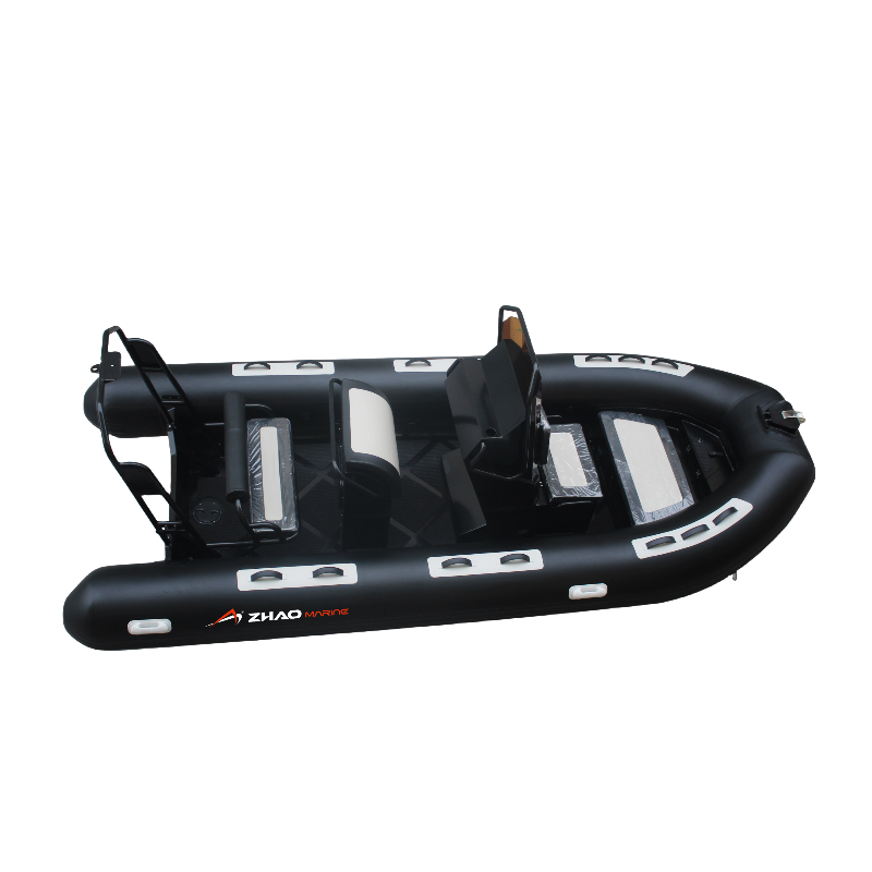 Black  aluminum rib Boat rib 500 lightweight fishing boat for sale inflatable boat luxury PVC/Orca Hypalon High Speed