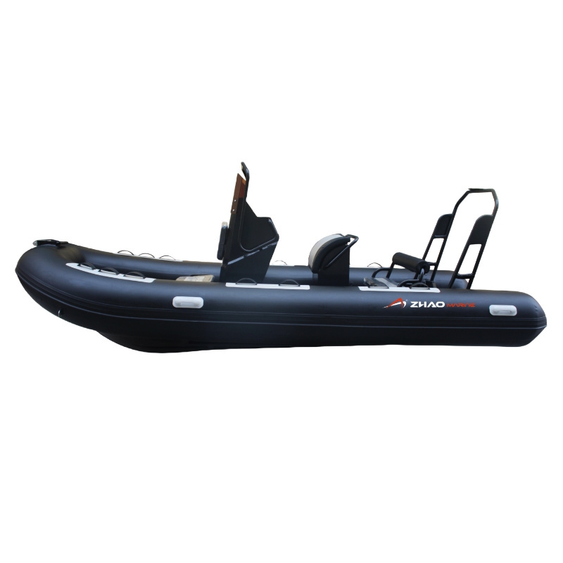 Boat fishing 500 cm hypalon aluminum semi rigid v hull luxury rib boat 5m