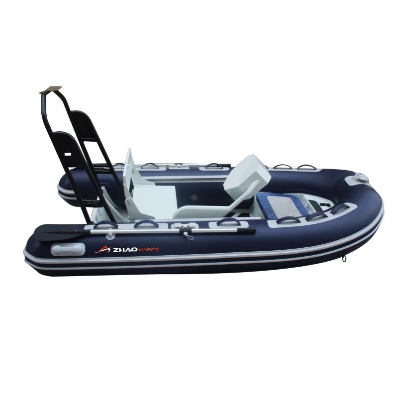 ZY  3.9m  Boat Rubber Boat Inflatable Boat Aluminum  Hull With Center Console And Steering Wheel And Ce