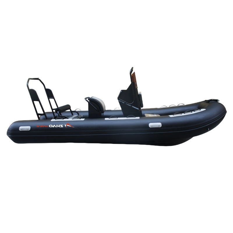 Black  aluminum rib Boat rib 500 lightweight fishing boat for sale inflatable boat luxury PVC/Orca Hypalon High Speed