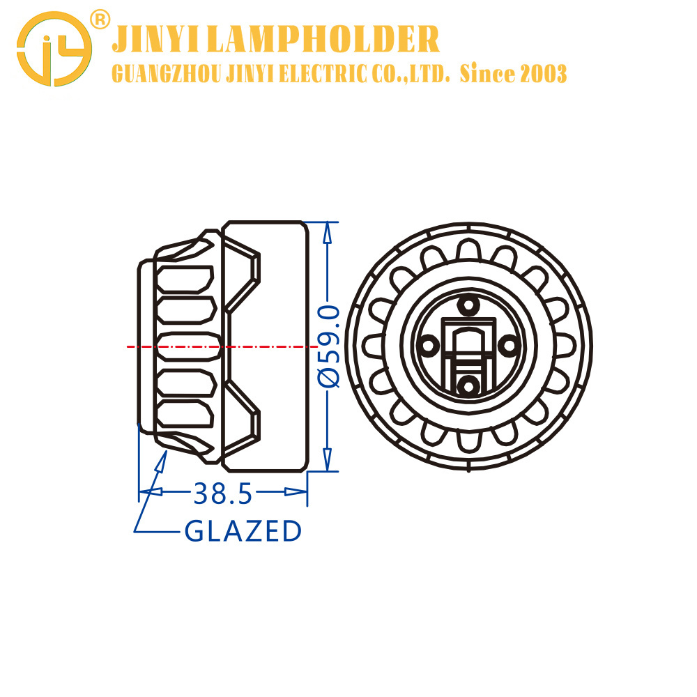 Hot sale waterproof e26 lamp holder 660W 250V white ceramic porcelain lamp holder light bulb socket lamp accessories