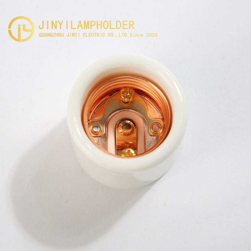 Brass light parts Certification lamp bases high quality ceramic e26 lamp socket track light housing