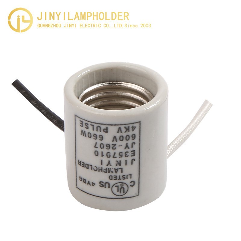 Hot sale Lighting fittings lamp socket 4KV pulse ceramic photo lamp  light part E26 lampholder