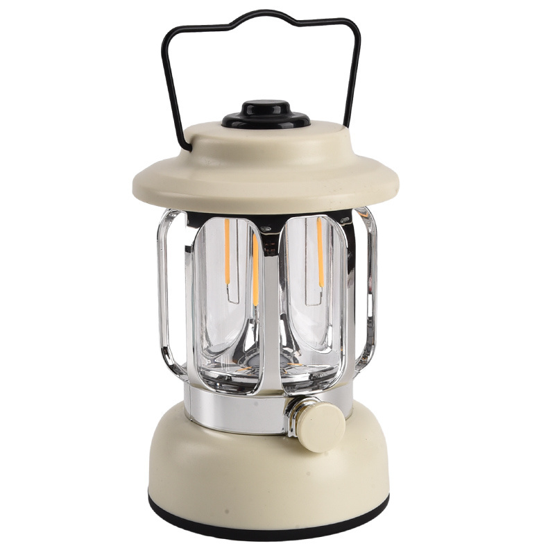 Outdoor Camping Lantern Retro  Light Portable Led Emergency Lamp Atmosphere Light For Garden Yard Camping Lights  4*AA Battery