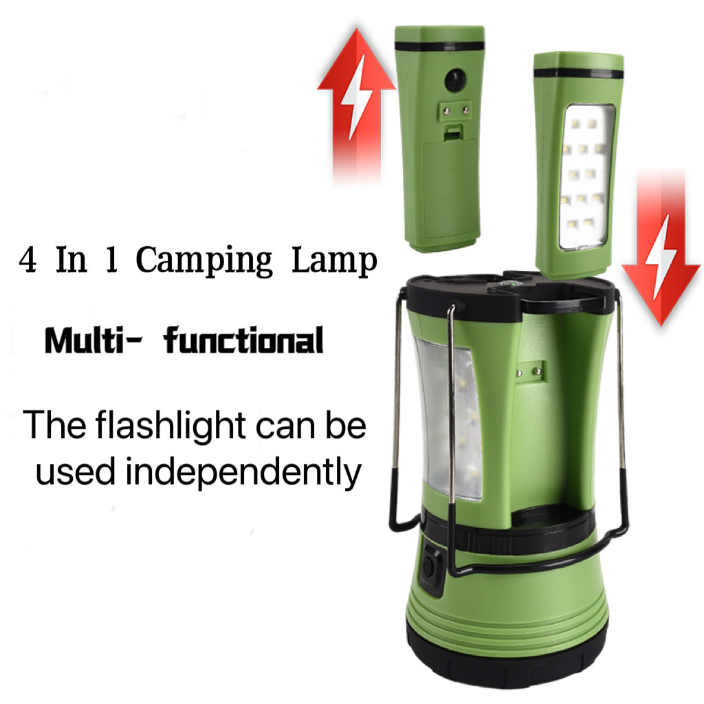 Multi-functional  Portable 4 in 1 LED Camping Lantern Camping Light For Outdoor Rechargeable Waterproof Tent Lamp With Compass