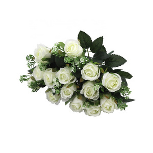 Lusiaflower White silk wedding roses artificial flowers ball for decoration