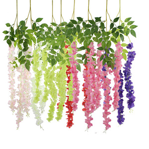 Artificial flower chain hangingpink flower wall decorative wedding decor for backdrops