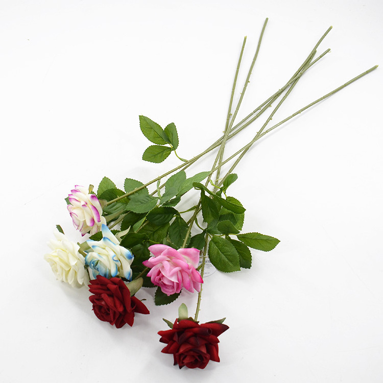 Lusiaflower artificial silk vision live forever single rose for wedding decorate flowers