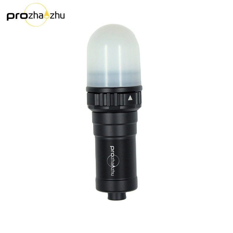 Aluminum IP68 Waterproof 200M 3000 Lumen Rechargeable 26650 Underwater Strobe LED Signal Diving Light