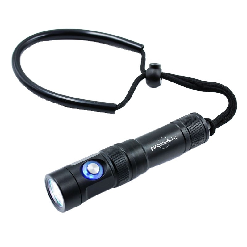 Aluminum SST20 Bright Spotlight Scuba Torch Rechargeable 3 modes Compact IP68 Diving Flashlight