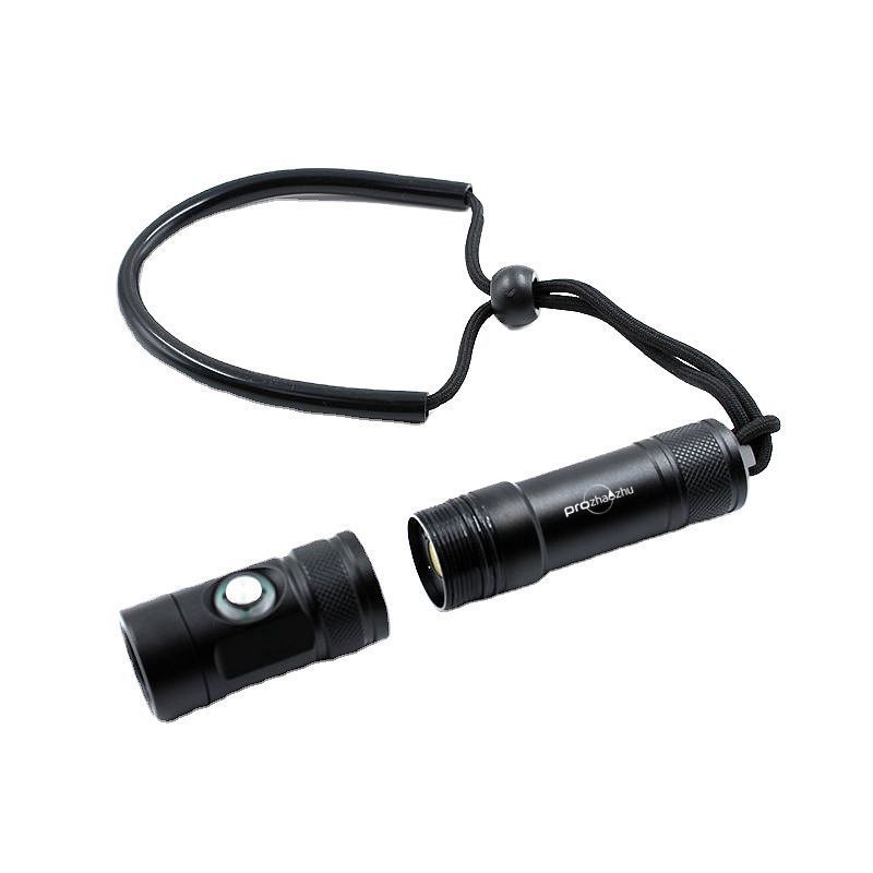 Underwater LED Diving Flashlight Waterproof IP68 100M USB C Charging Aluminum Spotlight Scuba Torch Light