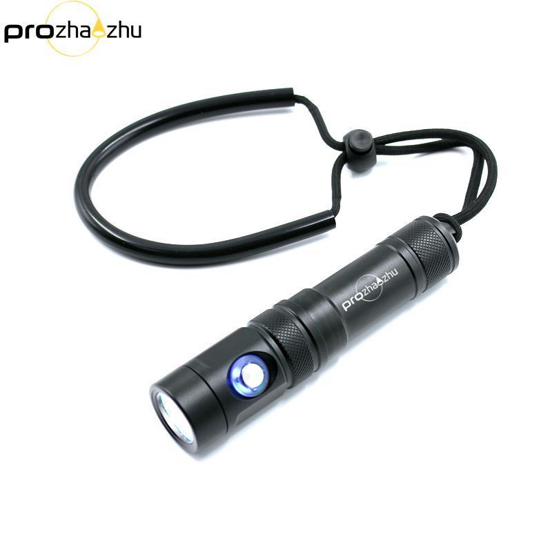 Underwater LED Diving Flashlight Waterproof IP68 100M USB C Charging Aluminum Spotlight Scuba Torch Light