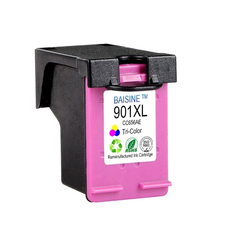 China Wholesale Baisine 901 Colour Ink Cartridge 901 Cartucho De Tinta 901XL Inktpatroon 901XL Inkjet Cartridge with Dye Ink