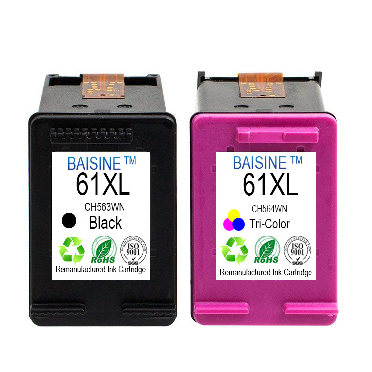 Baisine 61XL Ink Cartridge for Deskjet 2050 2510 2512 2514 2540 Inkjet Printer, Compatible For hp Printer Cartridge 61