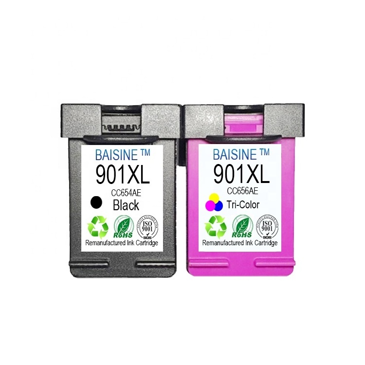 China Wholesale Baisine 901 Colour Ink Cartridge 901 Cartucho De Tinta 901XL Inktpatroon 901XL Inkjet Cartridge with Dye Ink