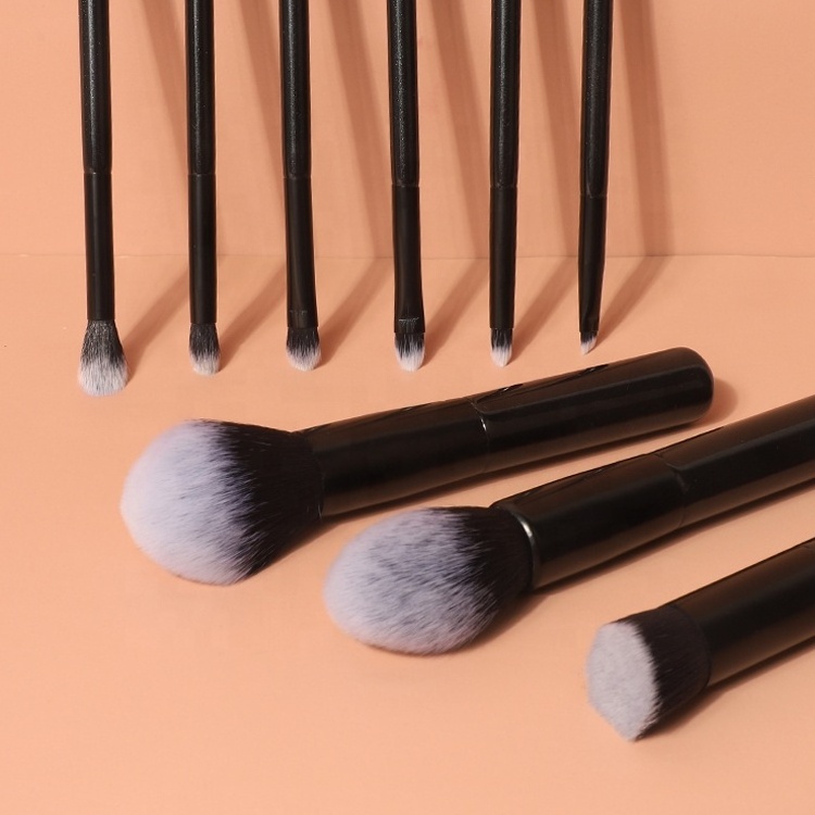 ZH Best-Selling Elegant Color 9 PC Black Beauty Pro Best Kabuki Luxury Traveling Quality Buy Make Up Brush Ever Beauty